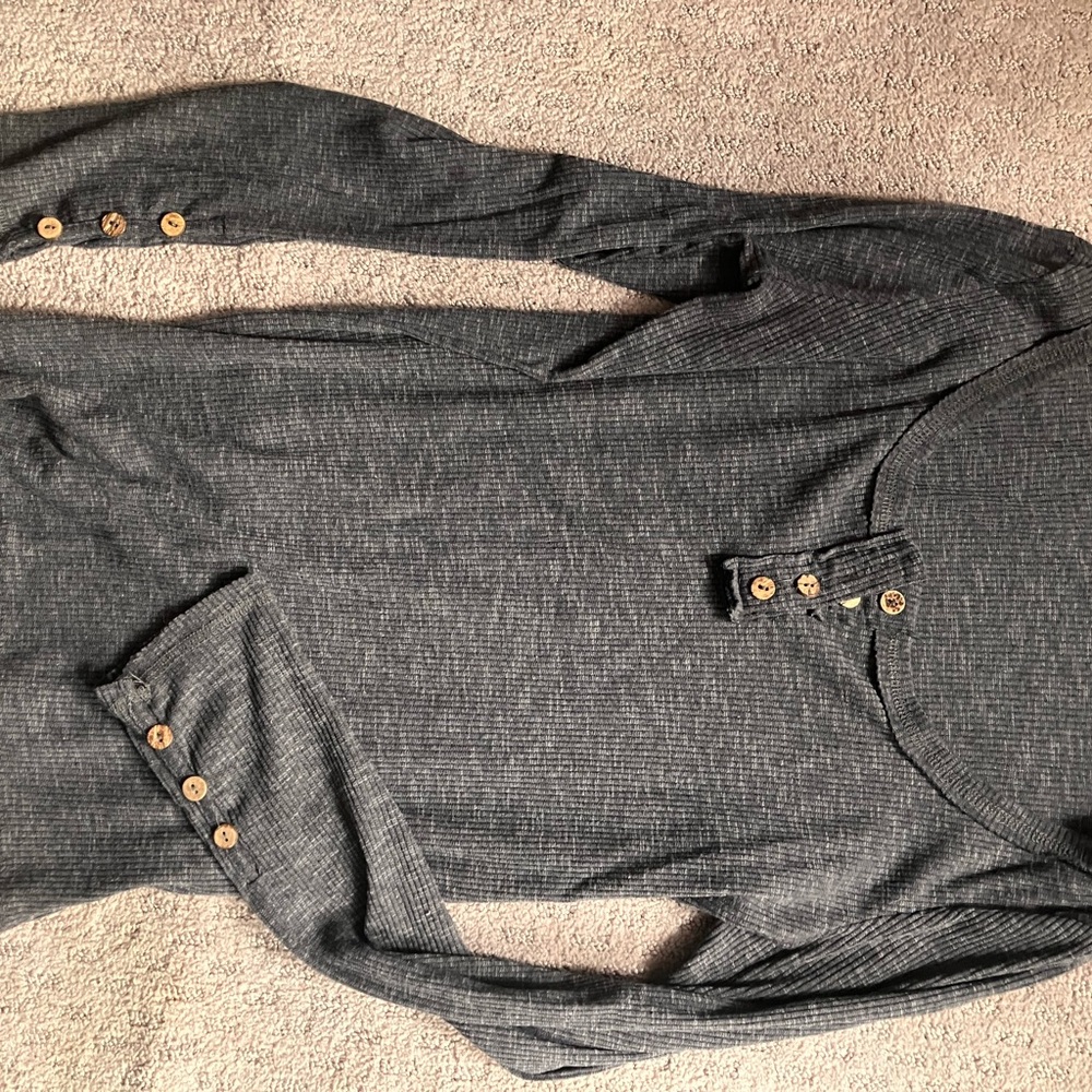 Gray Button-Detail Women's Sweater